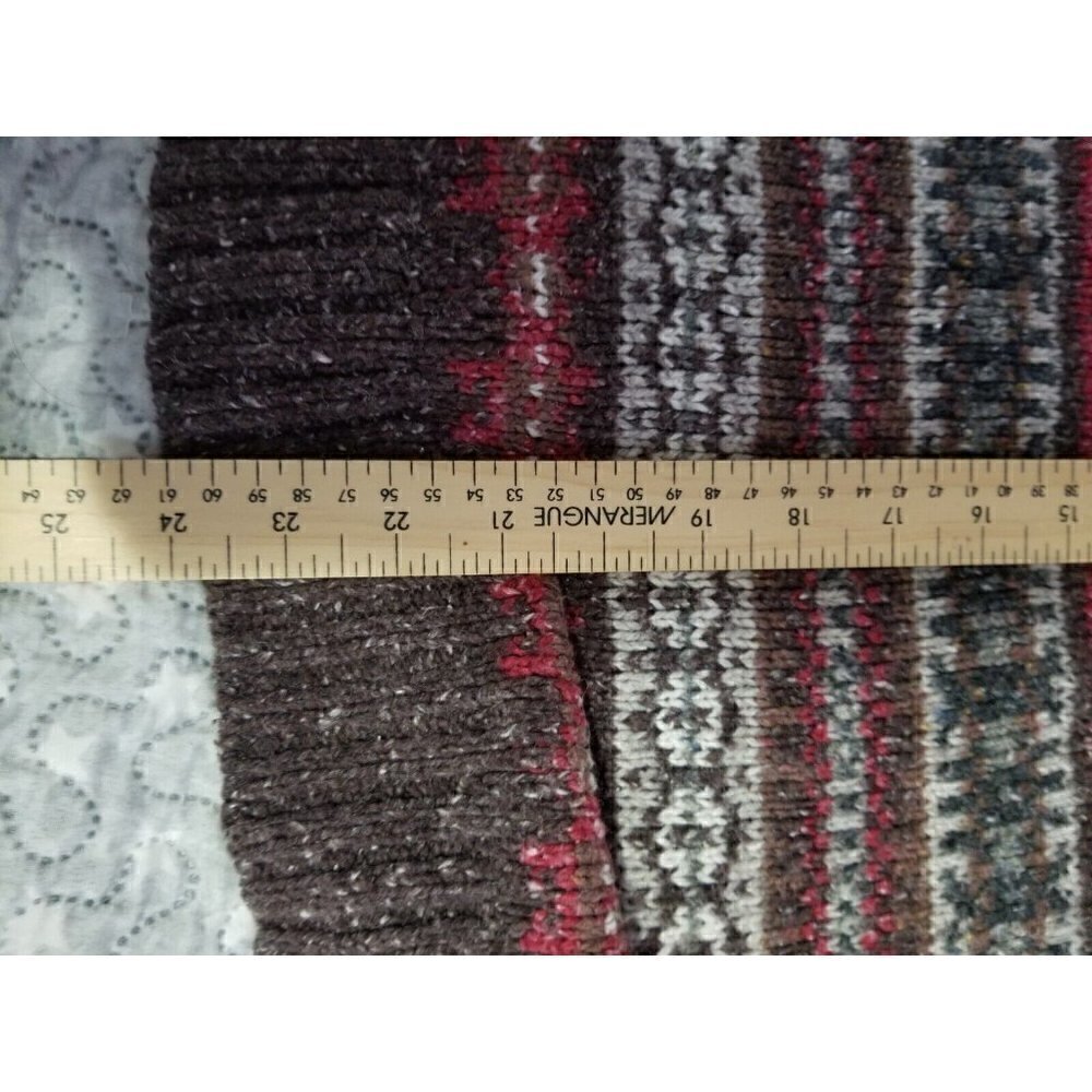 One On One V-neck Sweater Elbow Patch Size Large - Picture 5 of 5